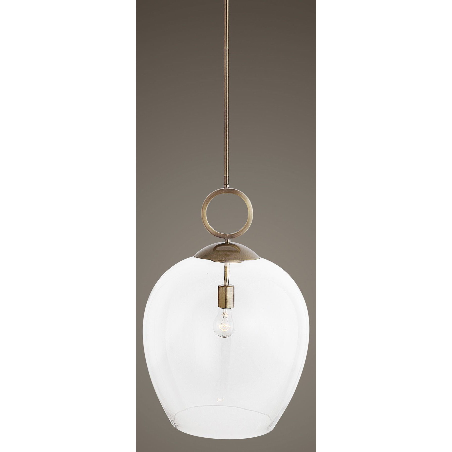 Uttermost Lighting Fixtures Pendant Lights 22127 Calix Large Blown Glass 1 Light Pendant